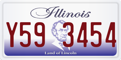 IL license plate Y593454