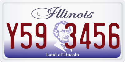 IL license plate Y593456