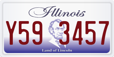 IL license plate Y593457
