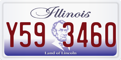 IL license plate Y593460