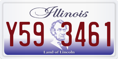IL license plate Y593461