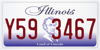 IL license plate Y593467