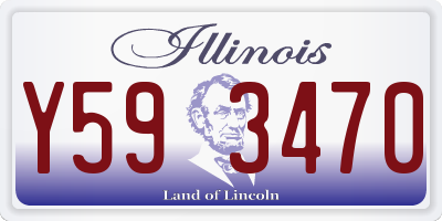 IL license plate Y593470
