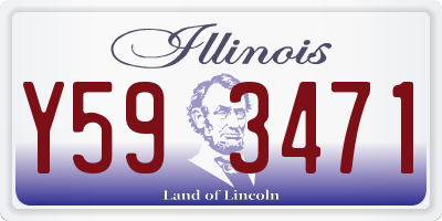 IL license plate Y593471