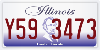 IL license plate Y593473