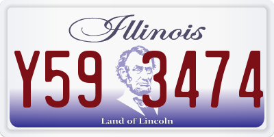 IL license plate Y593474