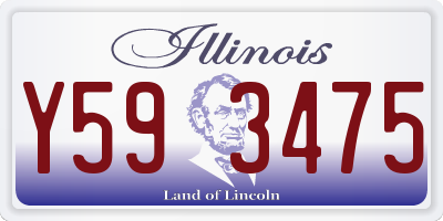IL license plate Y593475