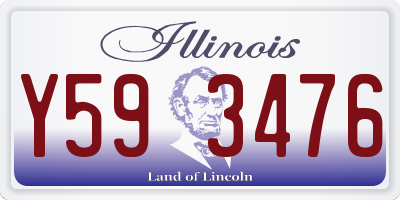 IL license plate Y593476