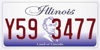 IL license plate Y593477