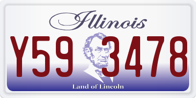 IL license plate Y593478