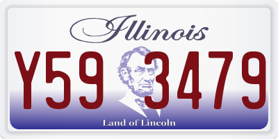 IL license plate Y593479