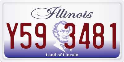 IL license plate Y593481