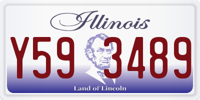 IL license plate Y593489