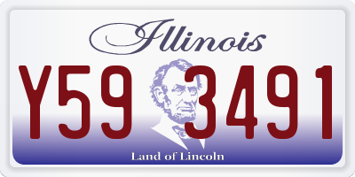 IL license plate Y593491