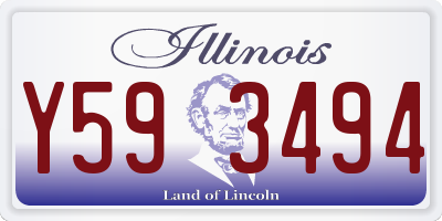 IL license plate Y593494