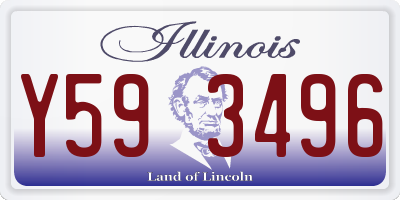 IL license plate Y593496