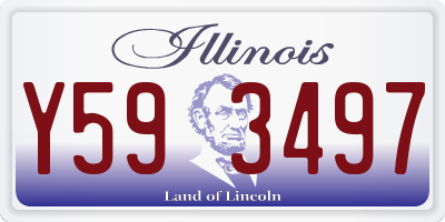 IL license plate Y593497