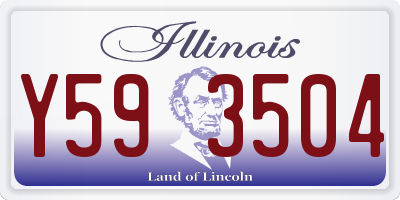 IL license plate Y593504