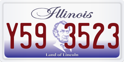 IL license plate Y593523