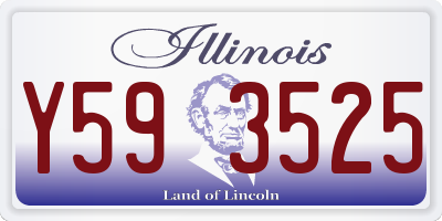 IL license plate Y593525