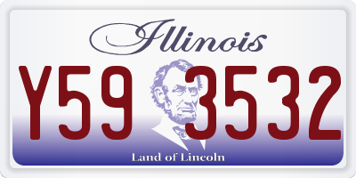 IL license plate Y593532