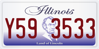 IL license plate Y593533