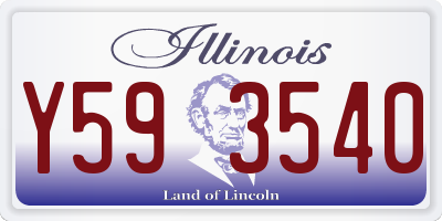IL license plate Y593540