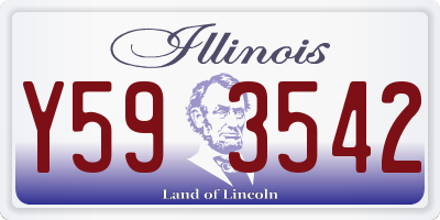 IL license plate Y593542