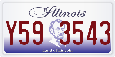 IL license plate Y593543