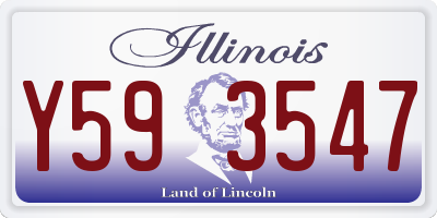 IL license plate Y593547