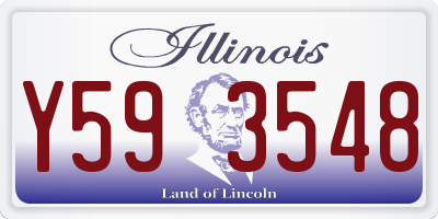 IL license plate Y593548