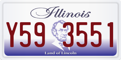 IL license plate Y593551
