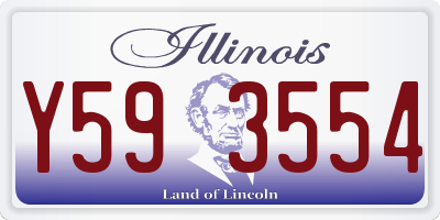 IL license plate Y593554