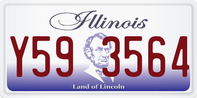 IL license plate Y593564