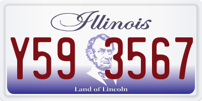 IL license plate Y593567