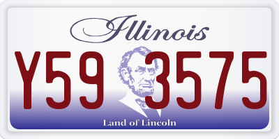IL license plate Y593575
