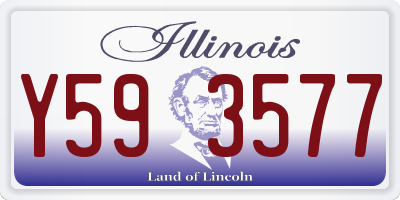 IL license plate Y593577