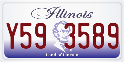 IL license plate Y593589