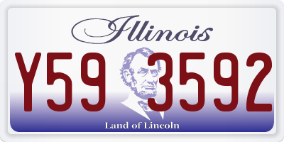 IL license plate Y593592