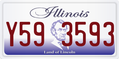 IL license plate Y593593
