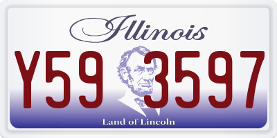 IL license plate Y593597