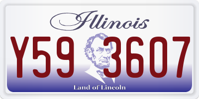 IL license plate Y593607