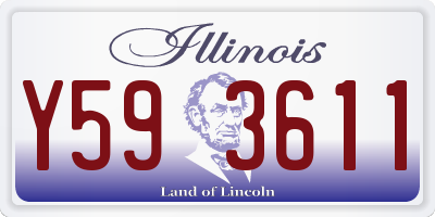 IL license plate Y593611