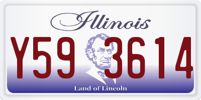 IL license plate Y593614