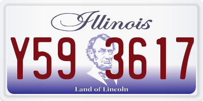 IL license plate Y593617
