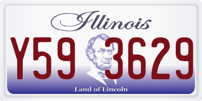 IL license plate Y593629