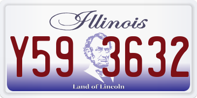 IL license plate Y593632