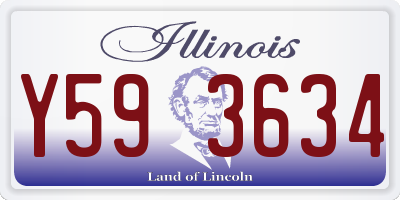IL license plate Y593634