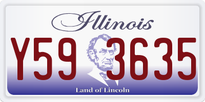 IL license plate Y593635