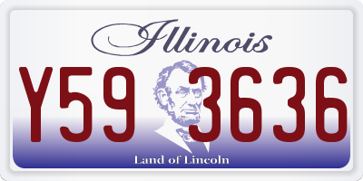 IL license plate Y593636